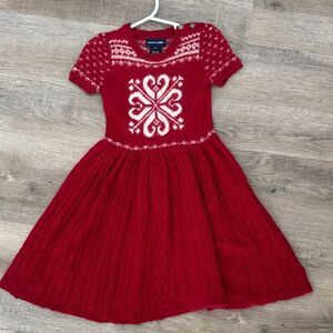 Ralph Lauren Red and White Kids Casual Dress